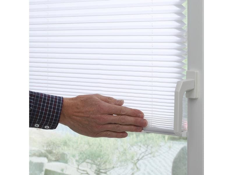 Gardinia Plissée Solo mit Saugnäpfen, blickdicht 50 x 130 cm, Weiss