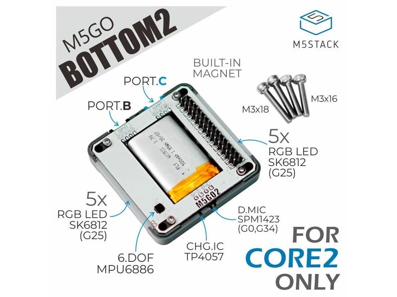 M5 Stack M5GO Batterieboden 2 für Core2