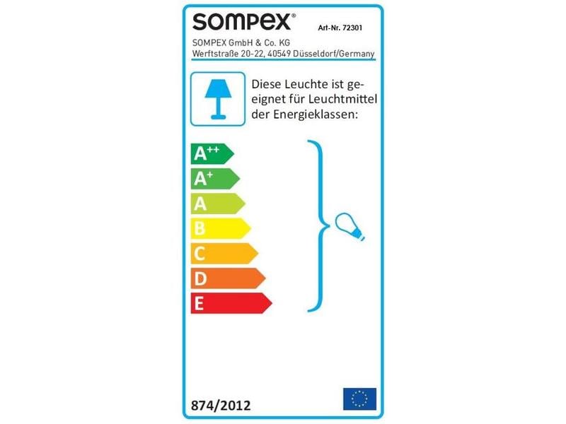 SOMPEX Tischleuchte Bolha 1x E27 44 cm, Smoke