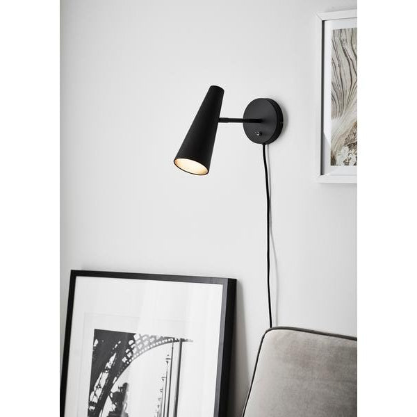 Markslöjd Wandleuchte Peak 1L 1x E14, Schwarz