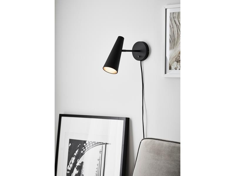 Markslöjd Wandleuchte Peak 1L 1x E14, Schwarz