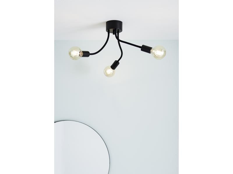 Markslöjd Deckenleuchte Medusa 3L 3x E27, Schwarz