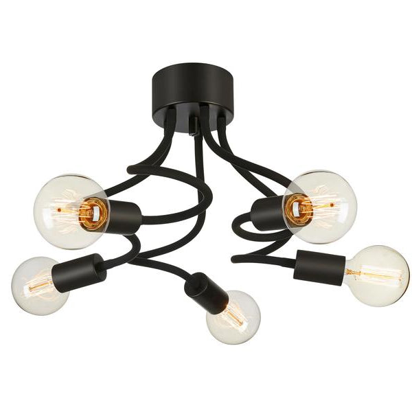Markslöjd Deckenleuchte Medusa 5L 5x E27, Schwarz