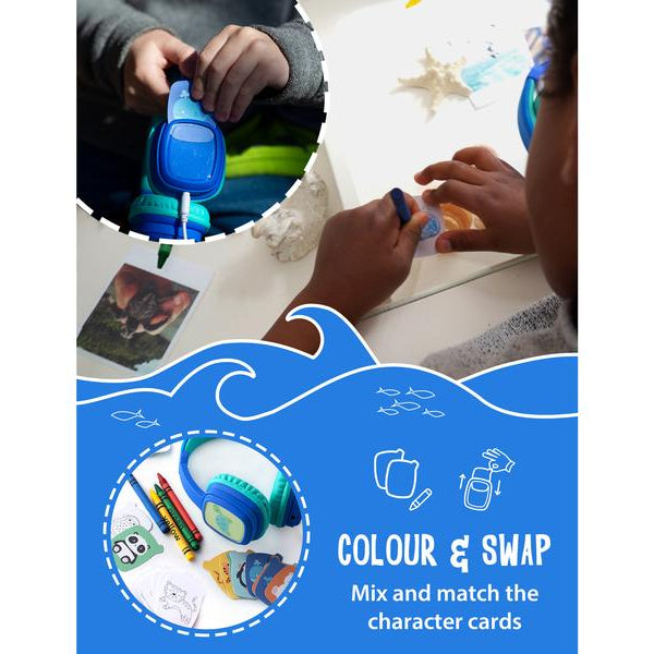 Planet Buddies On-Ear-Kopfhörer DIY Blau; Türkis