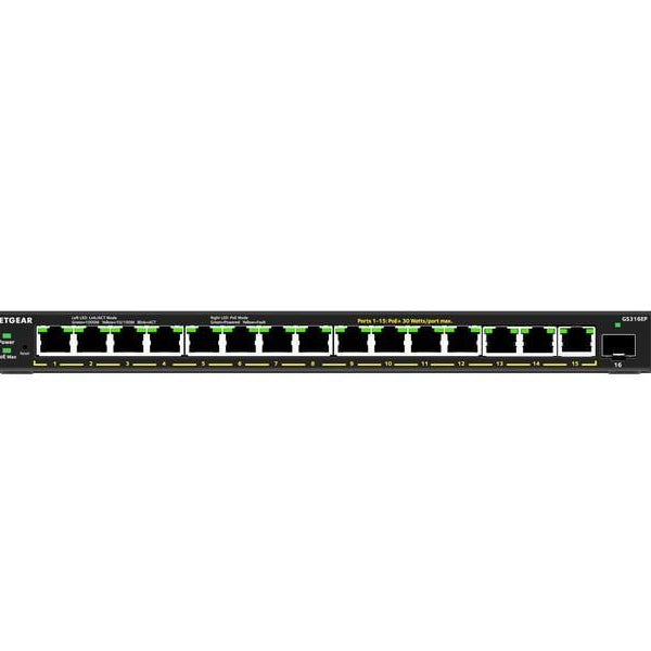 Netgear PoE+ Switch GS316EP-100PES 16 Port