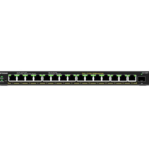 Netgear PoE+ Switch GS316EPP-100PES 16 Port