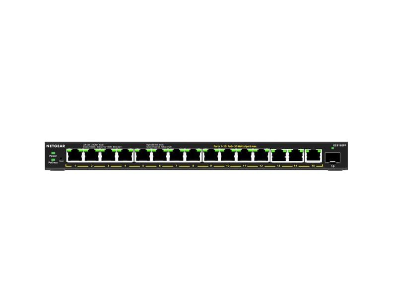 Netgear PoE+ Switch GS316EPP-100PES 16 Port
