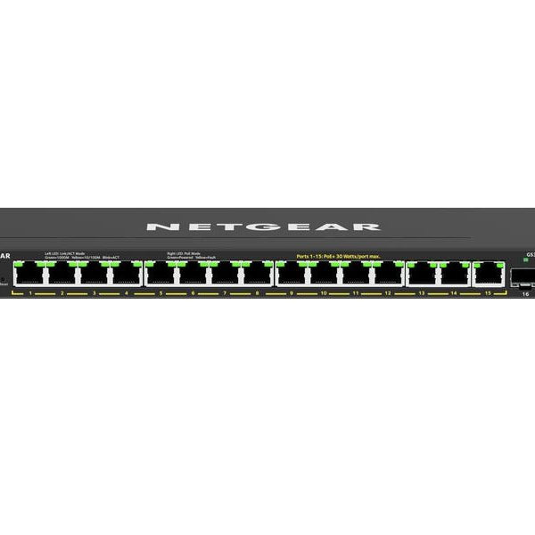 Netgear PoE+ Switch GS316EPP-100PES 16 Port