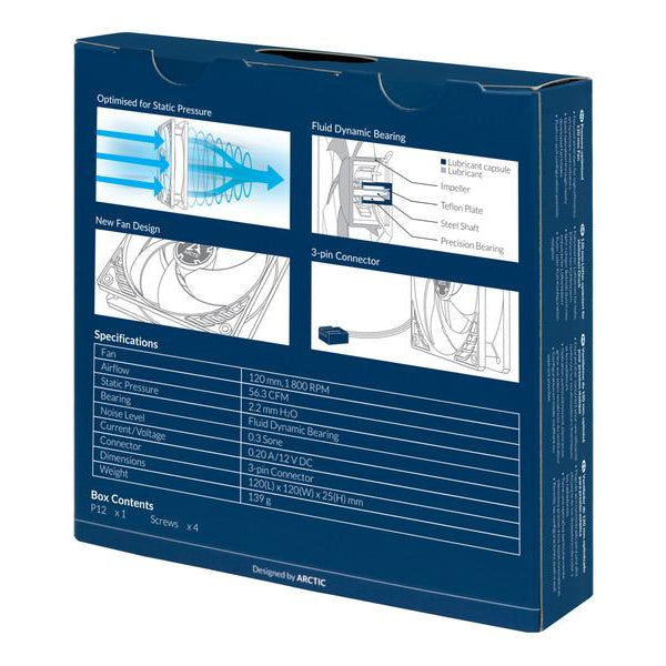 Arctic Cooling PC-Lüfter P12 Schwarz