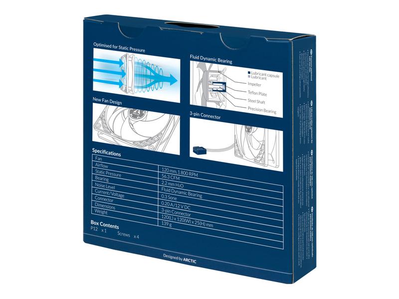Arctic Cooling PC-Lüfter P12 Schwarz
