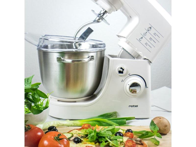 Rotel Küchenmaschine Power Mix 441 Silber/Weiss