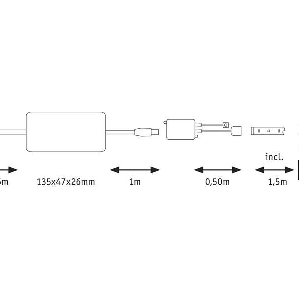 Paulmann LED-Stripe MaxLED RGBW 1.5 m Basisset