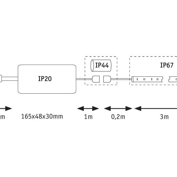 Paulmann LED-Stripe MaxLED Flow 2700 K, 3 m Basisset