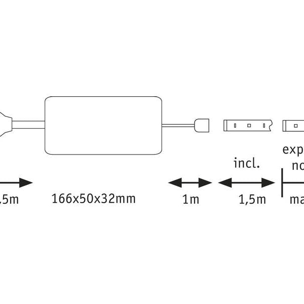 Paulmann LED-Stripe MaxLED 1000 2700 K, 1.5 m Basisset