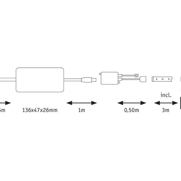 Paulmann LED-Stripe MaxLED 500 Tunable White, 3 m Basisset