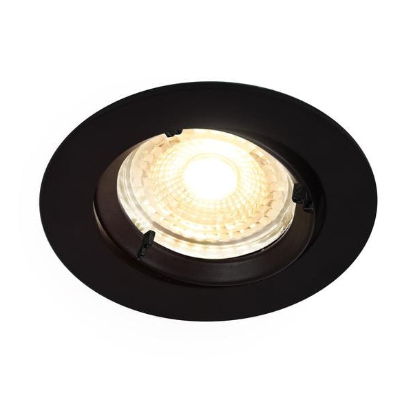Nordlux Einbauspot Carina Round Schwarz, 3 Stück