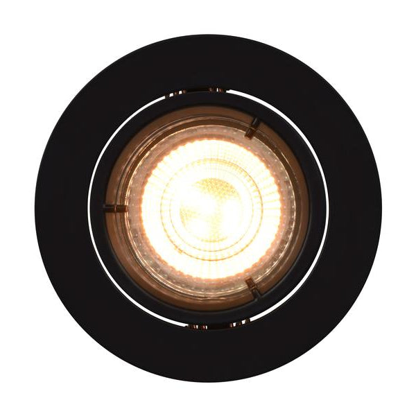 Nordlux Einbauspot Carina Round Schwarz, 3 Stück