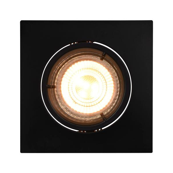 Nordlux Einbauspot Carina Square Schwarz, 3 Stück