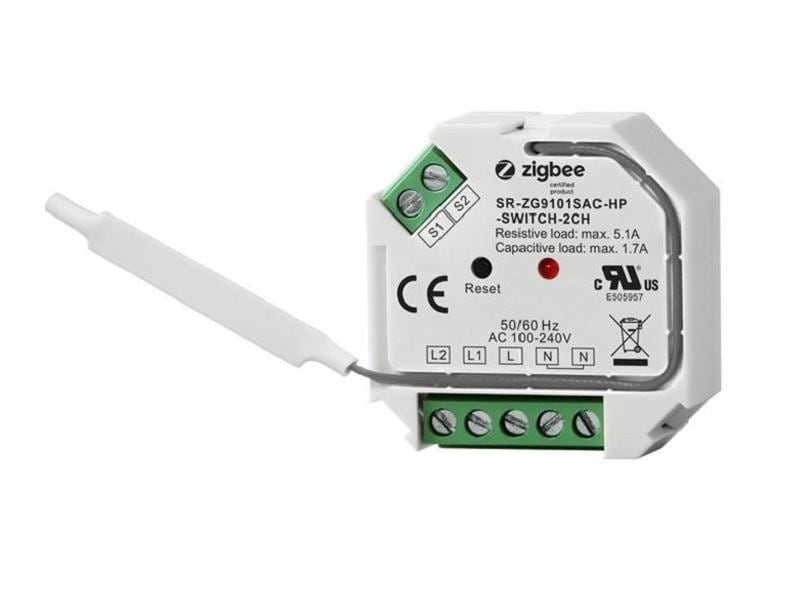 Sunricher Funk-Schaltaktor ZigBee 3.0 2x 1170 W 2-fach