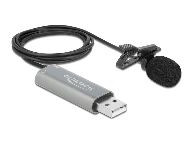 Delock Mikrofon USB Krawatten/Lavier, Omnidirektional 24Bit/192Khz