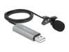 Delock Mikrofon USB Krawatten/Lavier, Omnidirektional 24Bit/192Khz