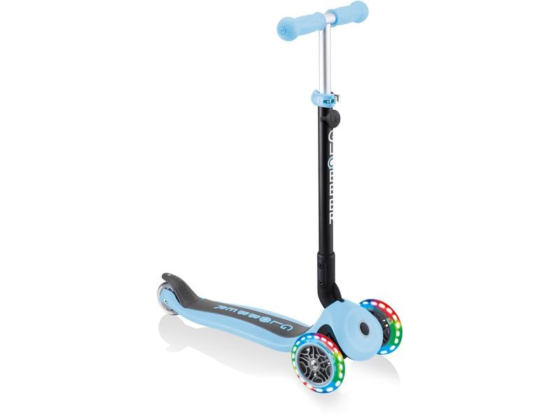 GLOBBER Scooter GO UP Foldable Plus Lights, Pastel Blau