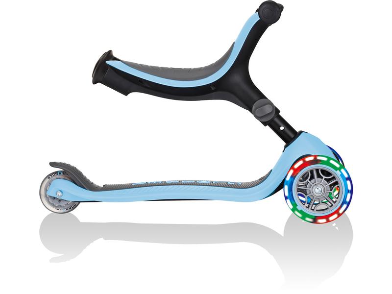 GLOBBER Scooter GO UP Foldable Plus Lights, Pastel Blau