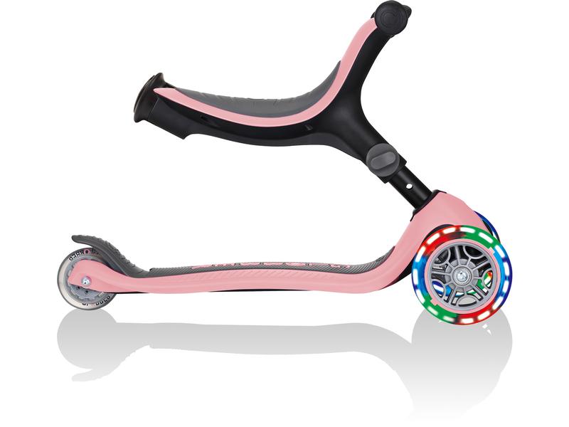 GLOBBER Scooter GO UP Foldable Plus Lights, Pastel Rosa