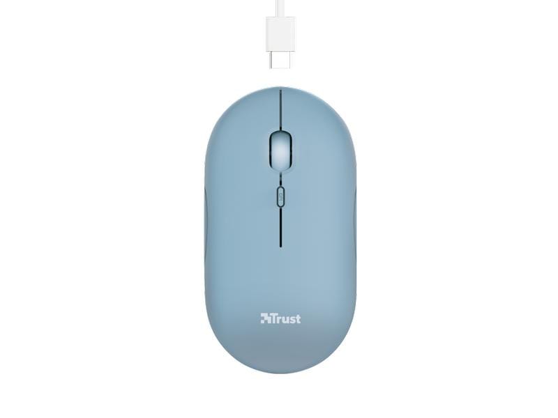 Trust Maus Puck Rechargeable Blau