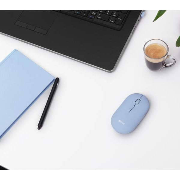 Trust Maus Puck Rechargeable Blau