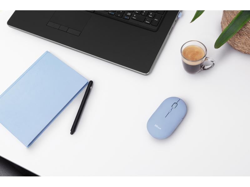 Trust Maus Puck Rechargeable Blau