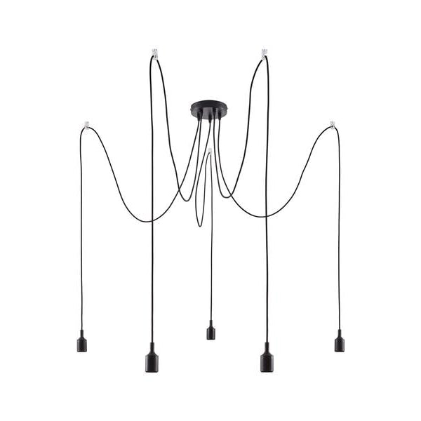 Paulmann Pendelleuchte Neordic Ketil 5-flammig, E27 Schwarz