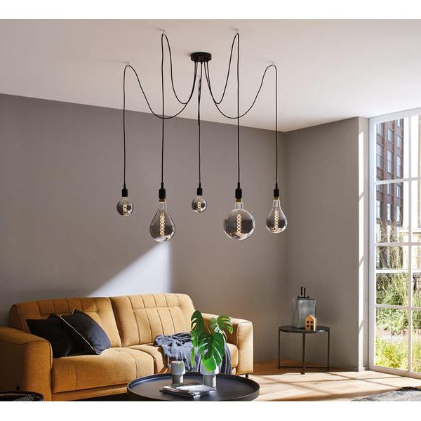 Paulmann Pendelleuchte Neordic Ketil 5-flammig, E27 Schwarz