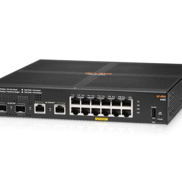 HPE Aruba Networking PoE+ Switch CX 6100 12G PoE+ 14 Port