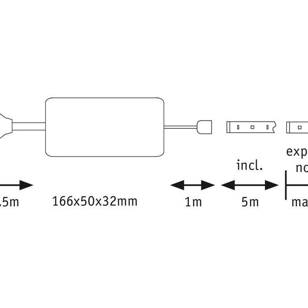Paulmann LED-Stripe MaxLED 500 6500 K, 5 m Basisset