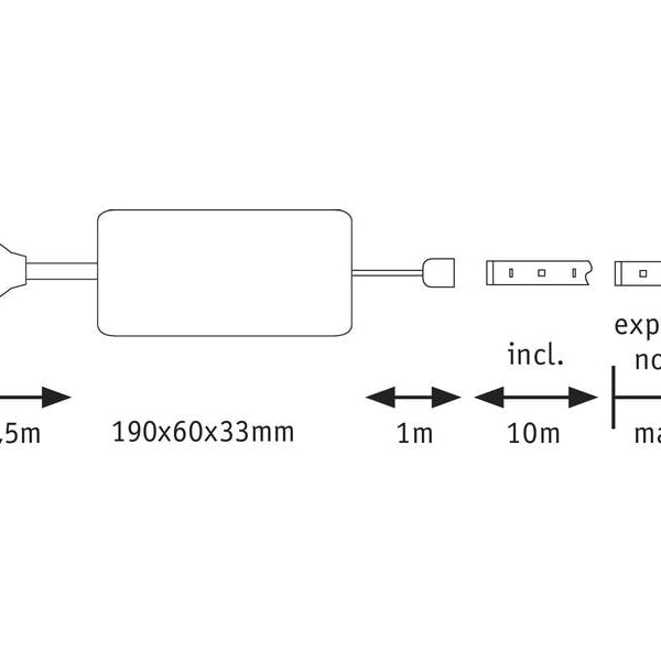 Paulmann LED-Stripe MaxLED 500 2700 K, 10 m Basisset