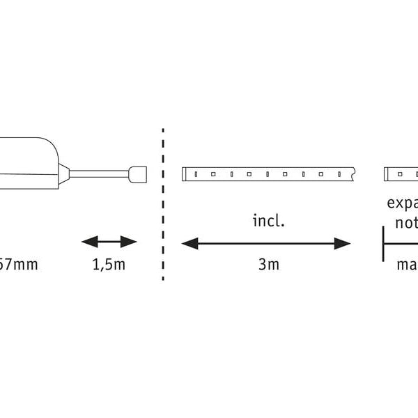 Paulmann LED-Stripe MaxLED 250 2700 K, 3 m Basisset