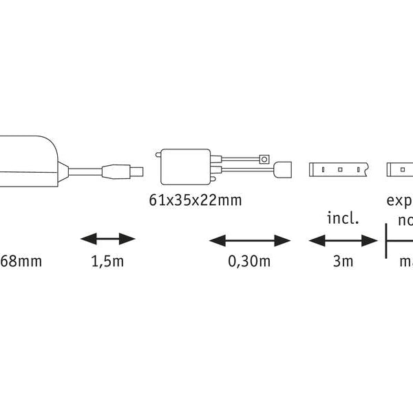 Paulmann LED-Stripe MaxLED 250 RGBW, 3 m Basisset