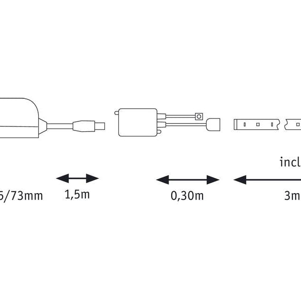 Paulmann LED-Stripe FlexLED 3D RGB, 3 m Basisset
