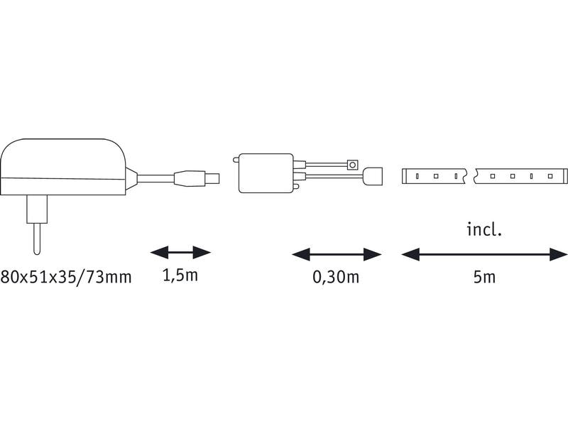 Paulmann LED-Stripe FlexLED 3D RGB, 5 m Basisset