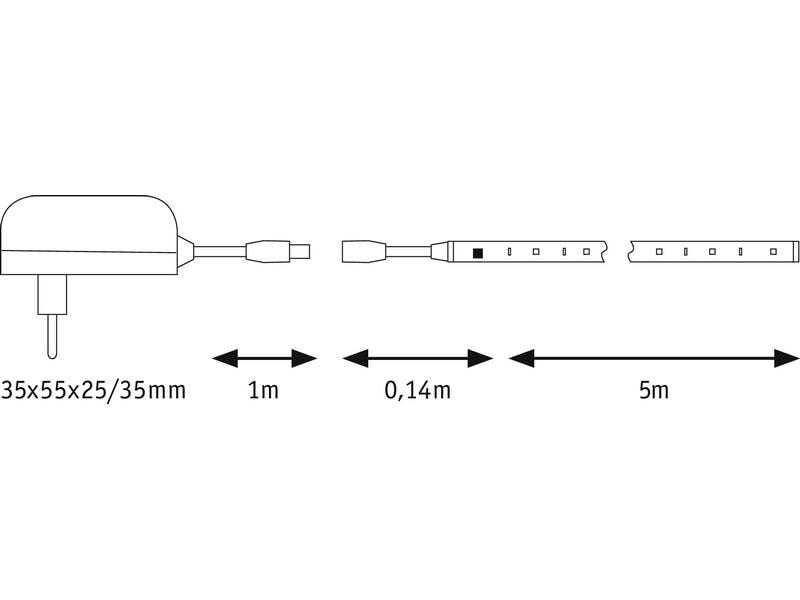 Paulmann LED-Stripe SimpLED Motion RGB, 5 m Set