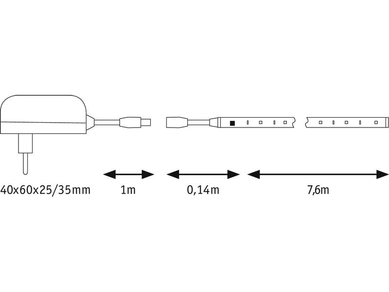 Paulmann LED-Stripe SimpLED Motion RGB, 7.5 m Set