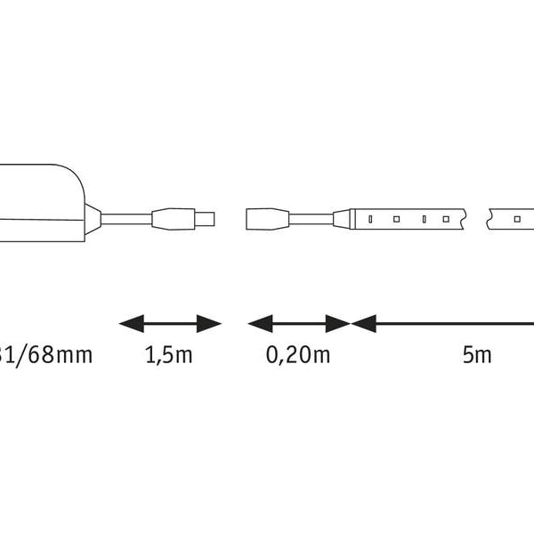 Paulmann LED-Stripe SimpLED 6500 K, 5 m Rolle