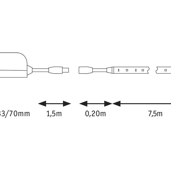 Paulmann LED-Stripe SimpLED 6500 K, 7.5 m Rolle