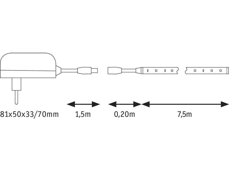 Paulmann LED-Stripe SimpLED 6500 K, 7.5 m Rolle