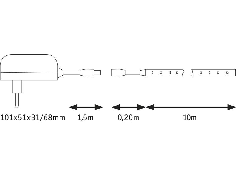 Paulmann LED-Stripe SimpLED 6500 K, 10 m Rolle