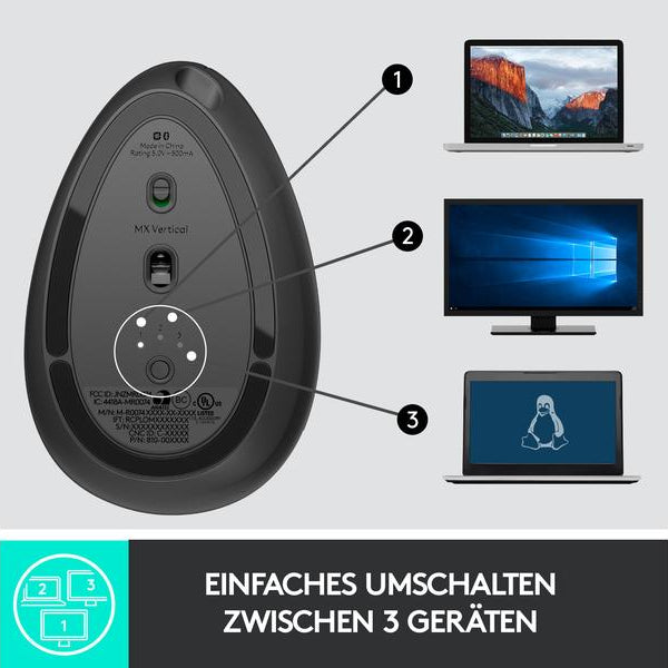 Logitech Ergonomische Maus MX Vertical