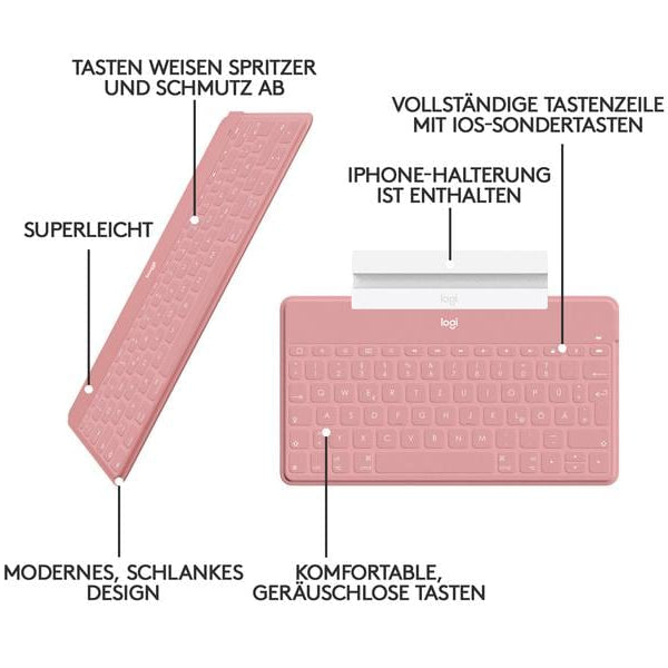 Logitech Tastatur Keys-To-Go Pink