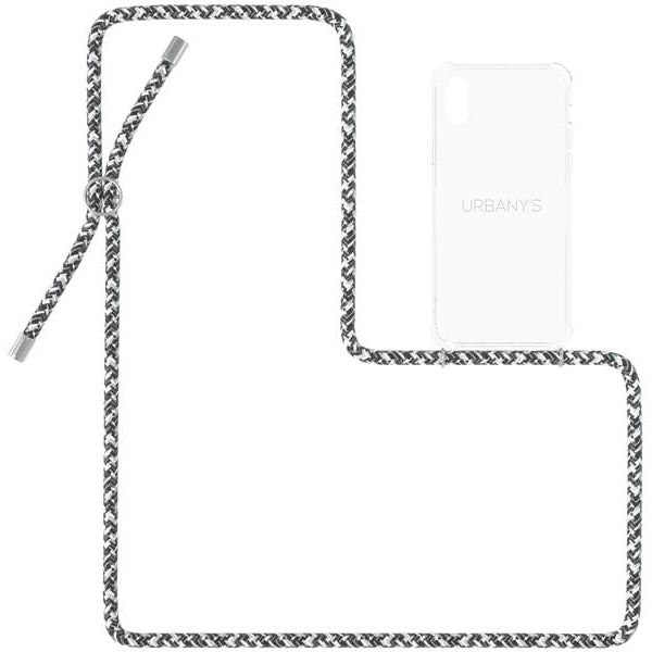 Urbany's Necklace Case iPhone X/XS Flashy Silver Transparent