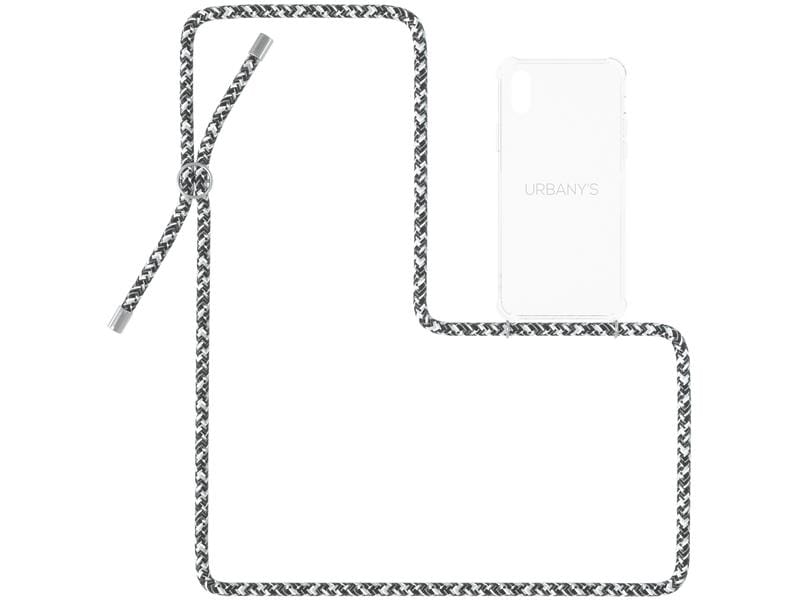 Urbany's Necklace Case iPhone X/XS Flashy Silver Transparent